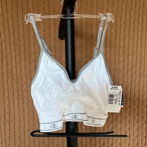 Champion White and Gray Sports Bra